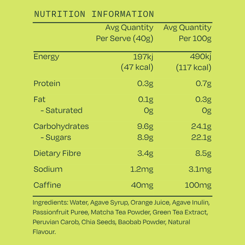 Nutrition information