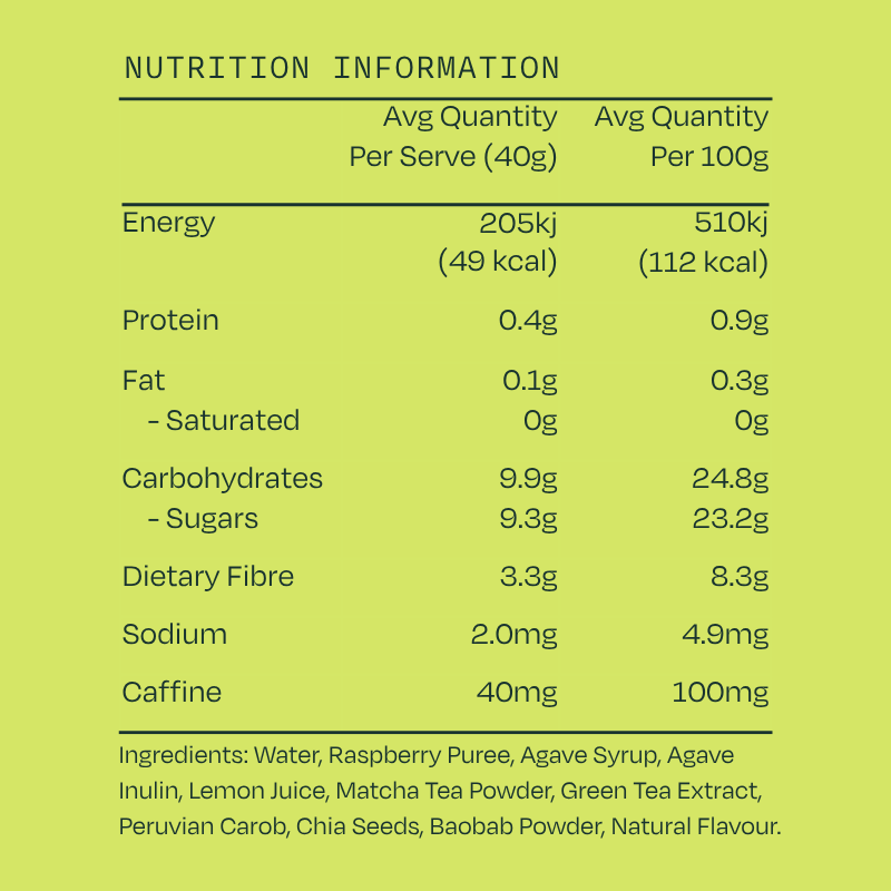 Nutrition information